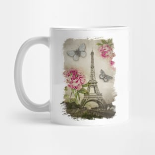 Vintage Paris Eiffel Tower Collage Mug